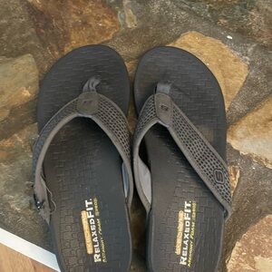 Skechers Black Relaxed Fit Sandals